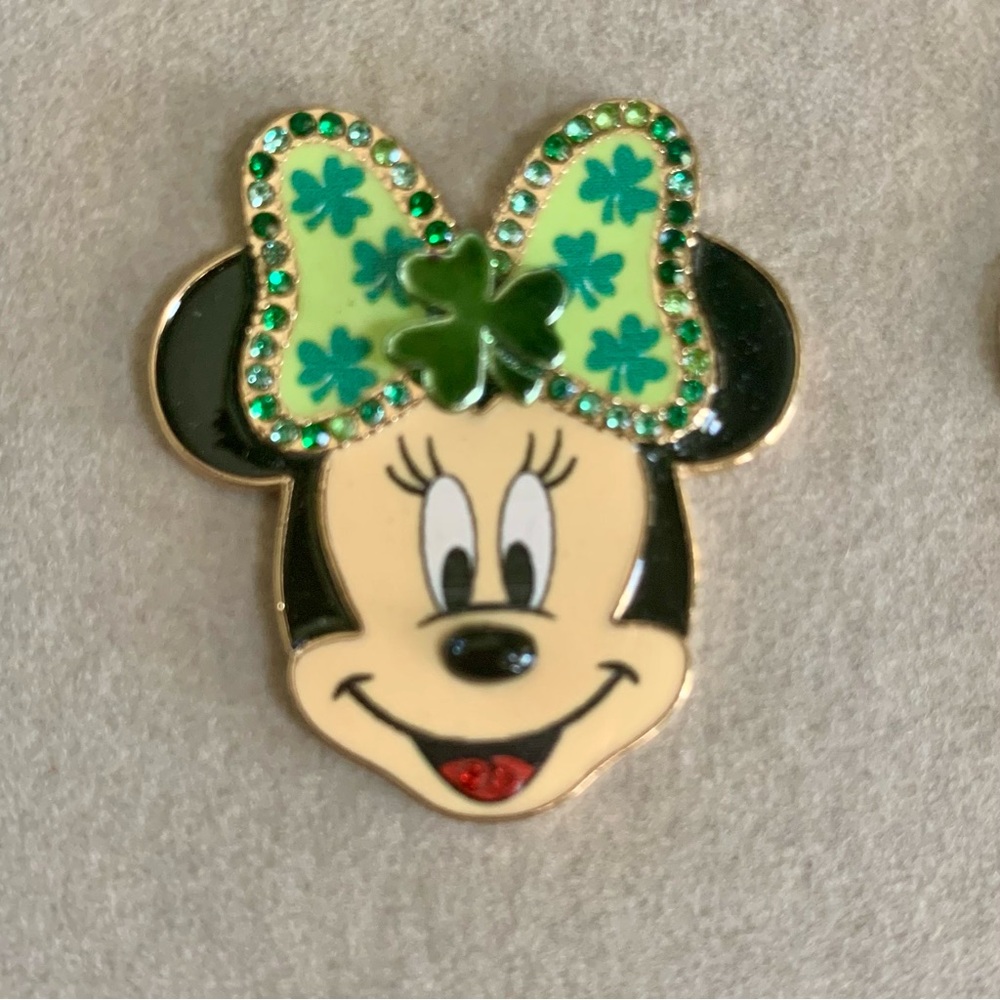 Disney x BaubleBar Minnie Mouse Shamrock St. Patty's Day Earrings